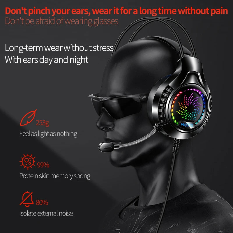 Casque Gaming RGB avec Micro – Son Surround 7.1