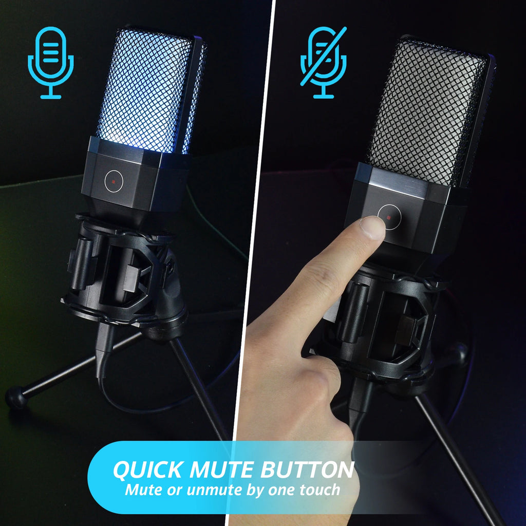 Micro à Condensateur USB Pro – RGB, Streaming & Podcast