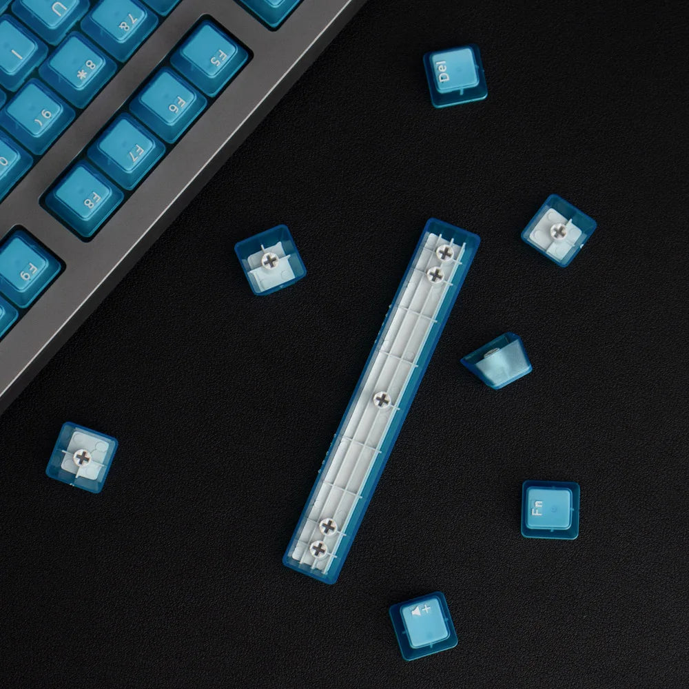 Keycaps Transparents 132 Touches – Profil OEM, Rétroéclairage RGB
