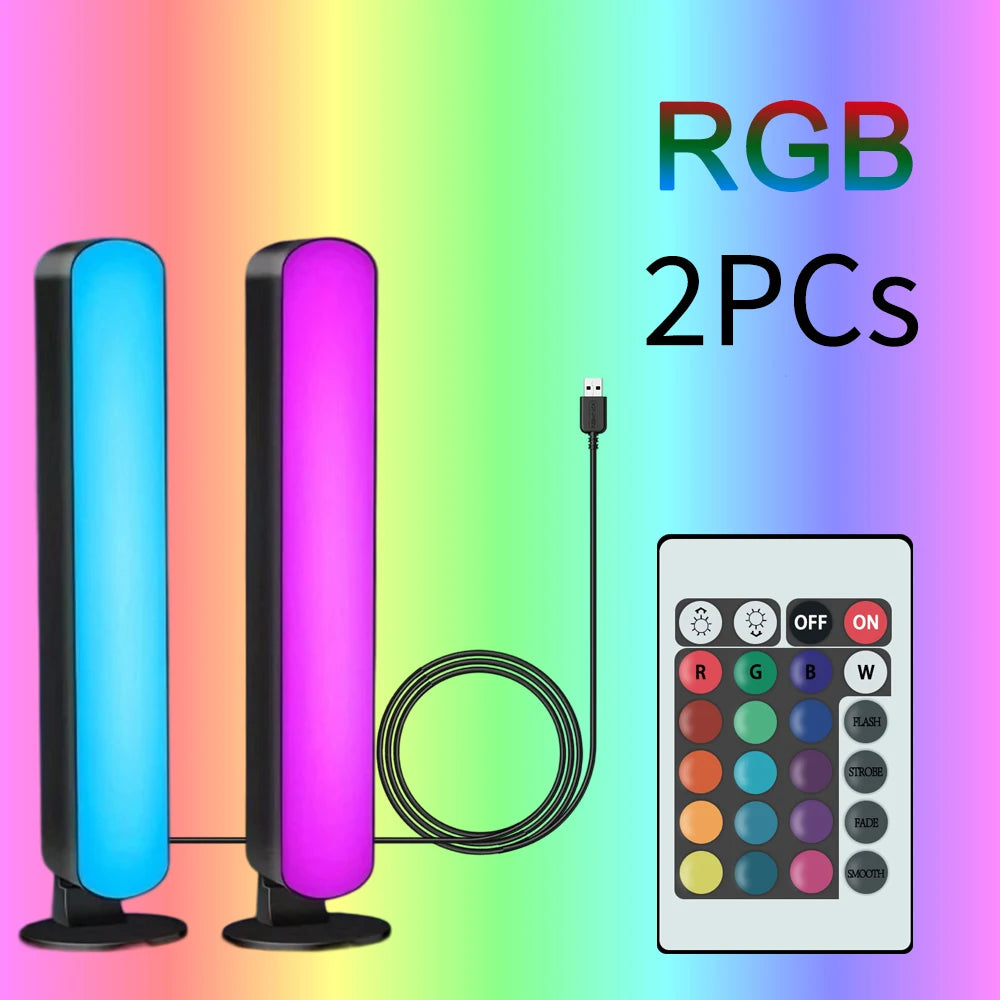 Barres Lumineuses RGB Réactives à la Musique – Rechargeables USB
