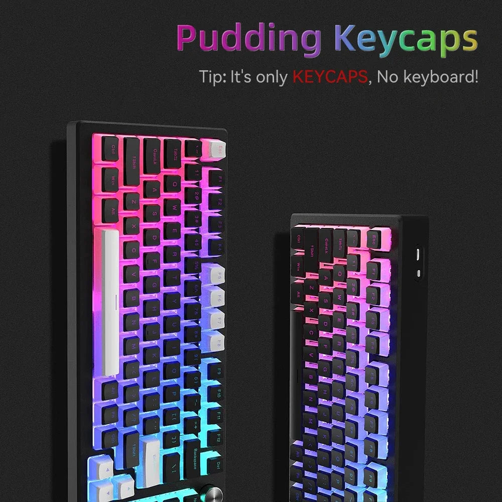 Keycaps Pudding PBT 129 Touches – Translucides, Profil OEM