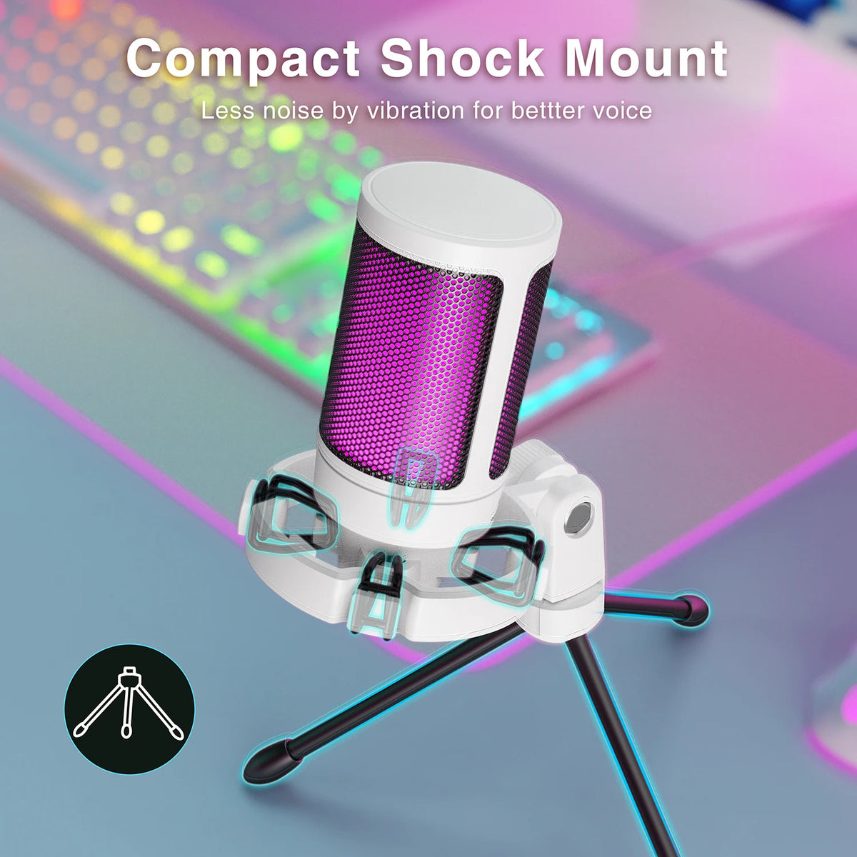 Micro Gaming USB AmpliGame – RGB, Mute Rapide, Trépied