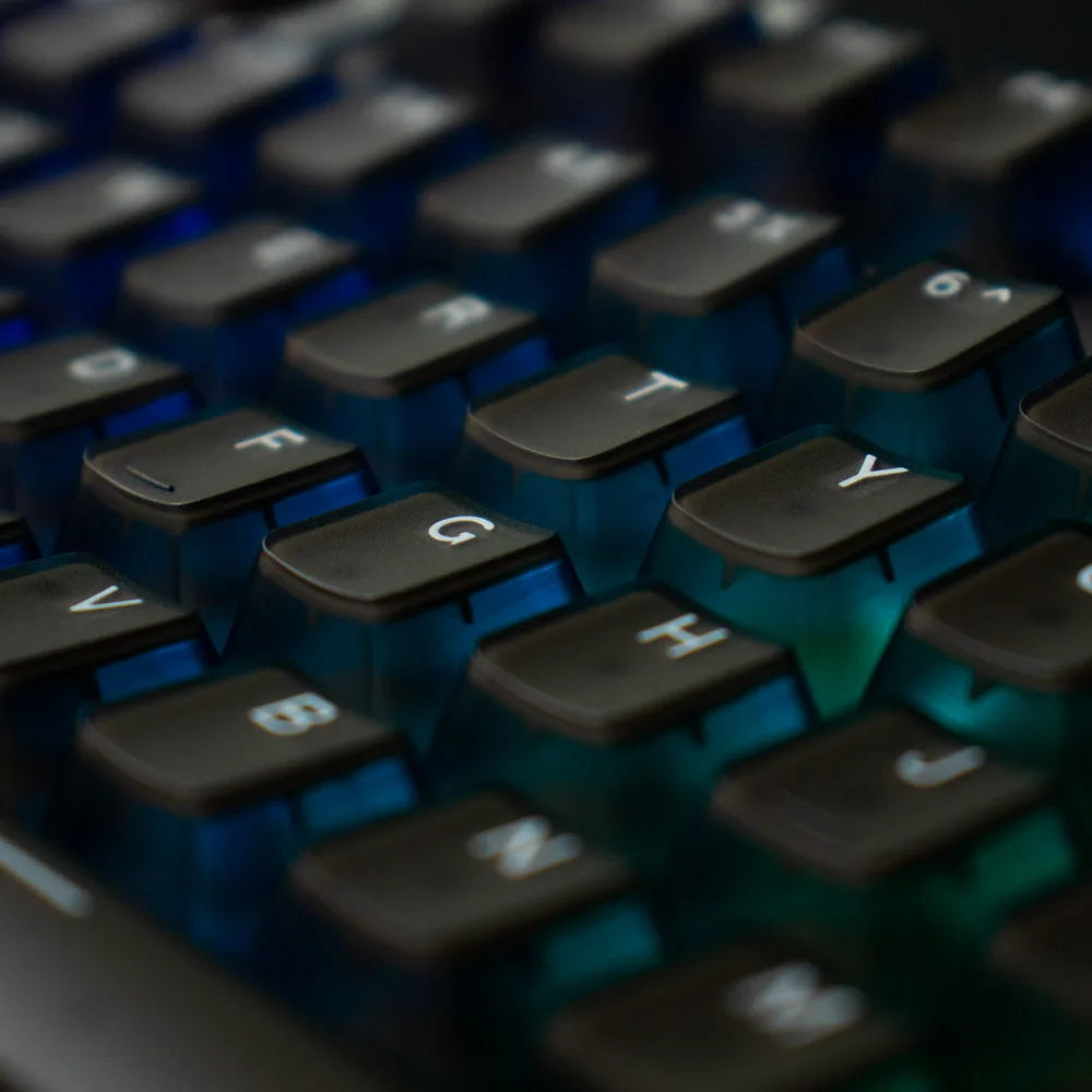 Keycaps Transparents 132 Touches – Profil OEM, Rétroéclairage RGB
