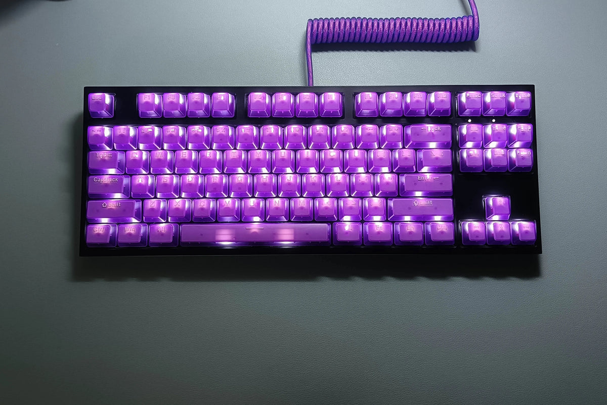 Keycaps Transparents 132 Touches – Profil OEM, Rétroéclairage RGB