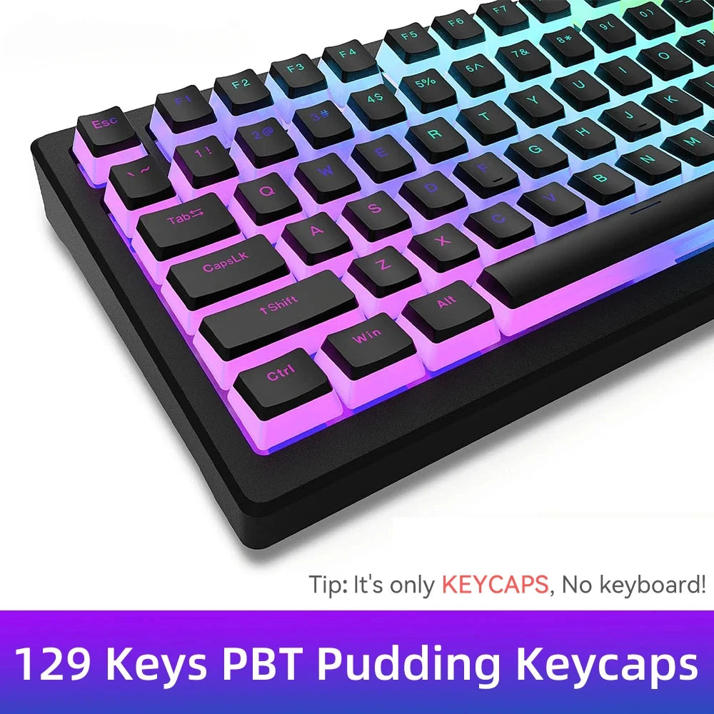 Keycaps Pudding PBT 129 Touches – G Game Bro