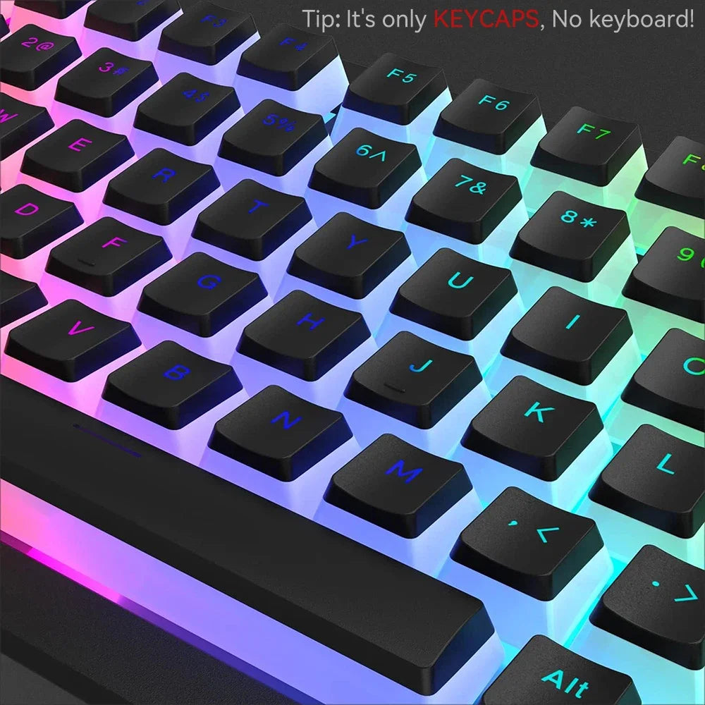 Keycaps Pudding PBT 129 Touches – Translucides, Profil OEM
