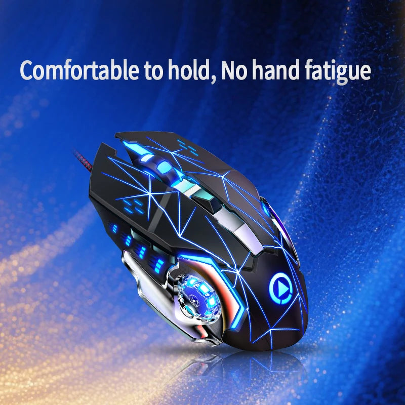 Souris Gaming Filaire USB – Rétroéclairée, 6 boutons, DPI réglable
