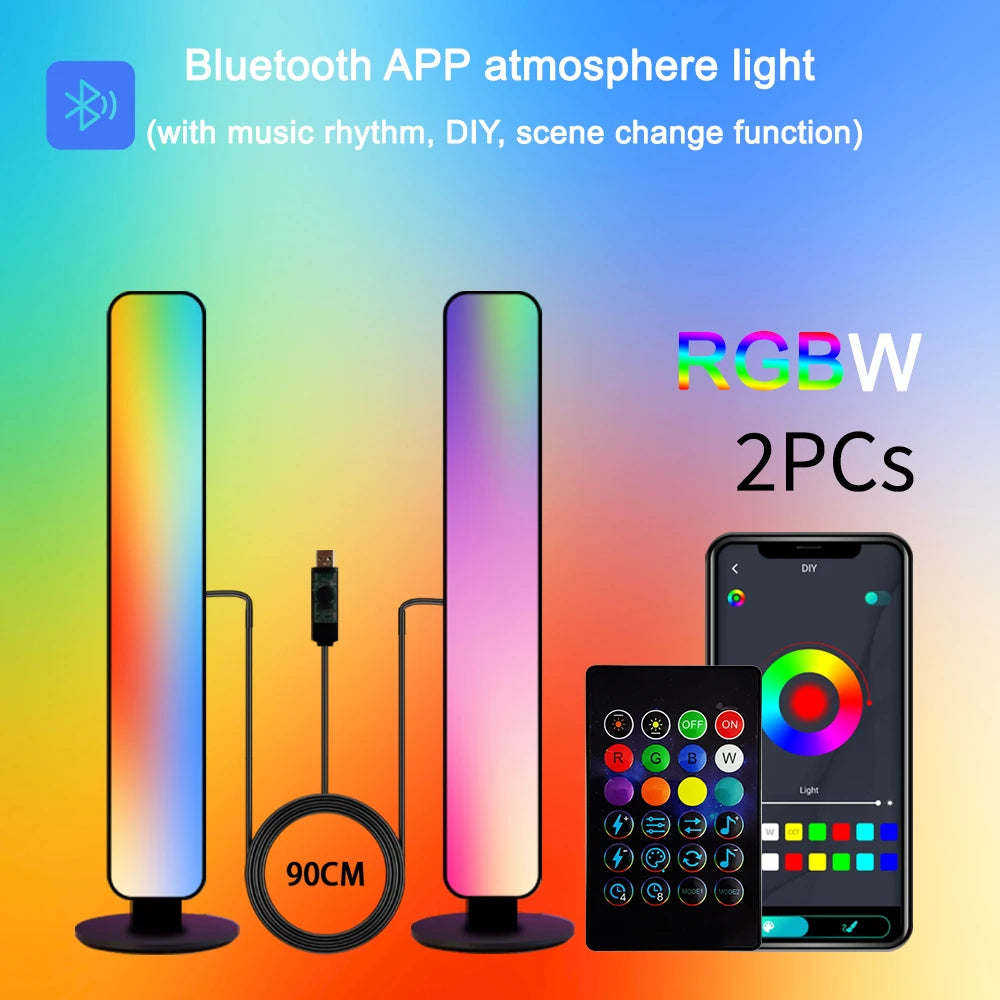 Barres Lumineuses RGB Réactives à la Musique – Rechargeables USB