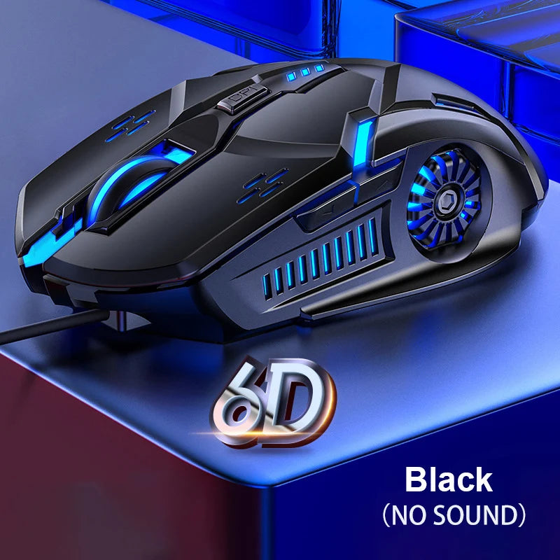 Souris Gaming G5 RGB – 3200 DPI, 6 boutons, Silencieuse ou Clic Sonore