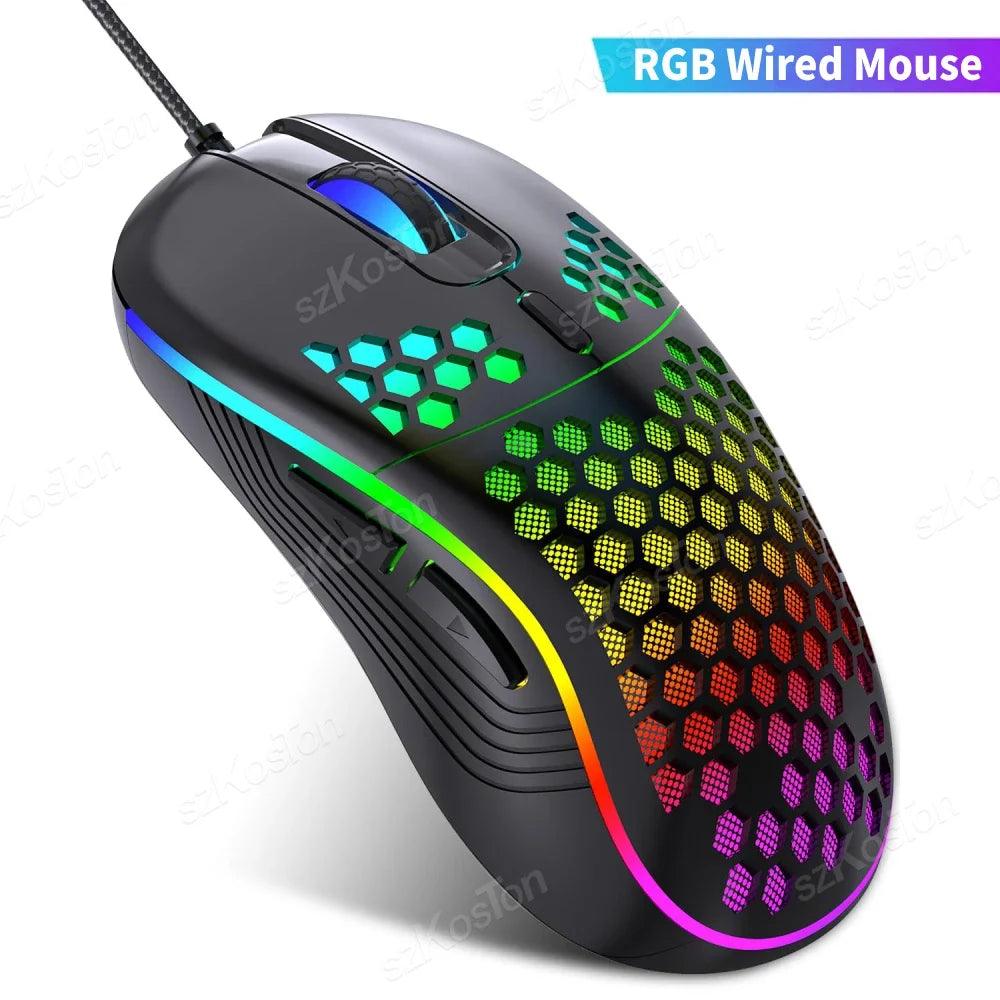 Souris Gaming RGB Honeycomb – 7200 DPI, 6 boutons