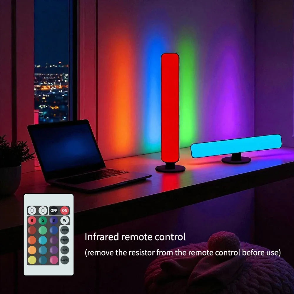 Barres Lumineuses RGB Réactives à la Musique – Rechargeables USB