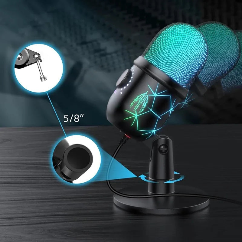 Micro USB Streaming & Karaoké V5 – Antibruit, Support Téléphone