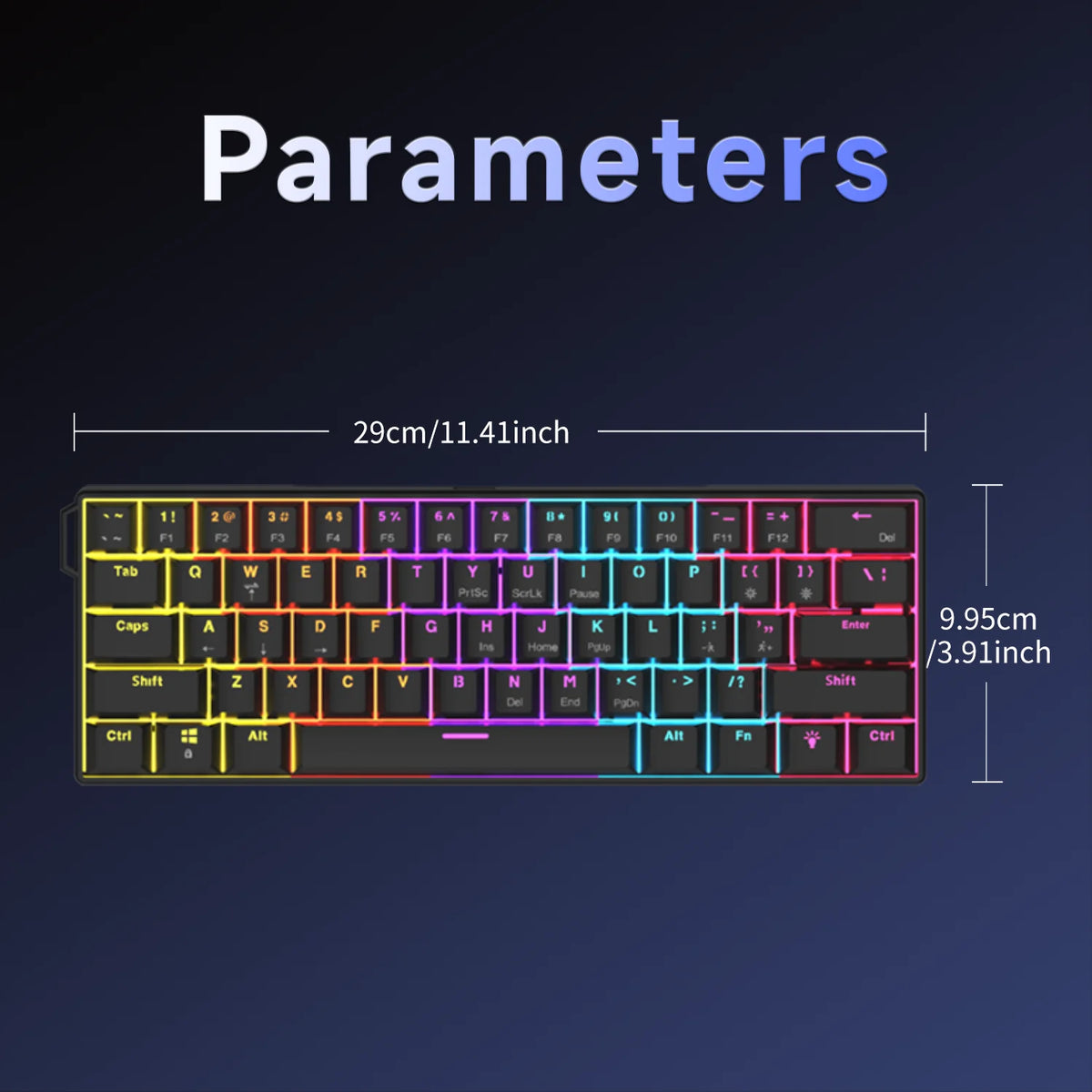 Clavier Mécanique AJAZZ NK61 60 % – Hot-Swap, RGB, 61 touches