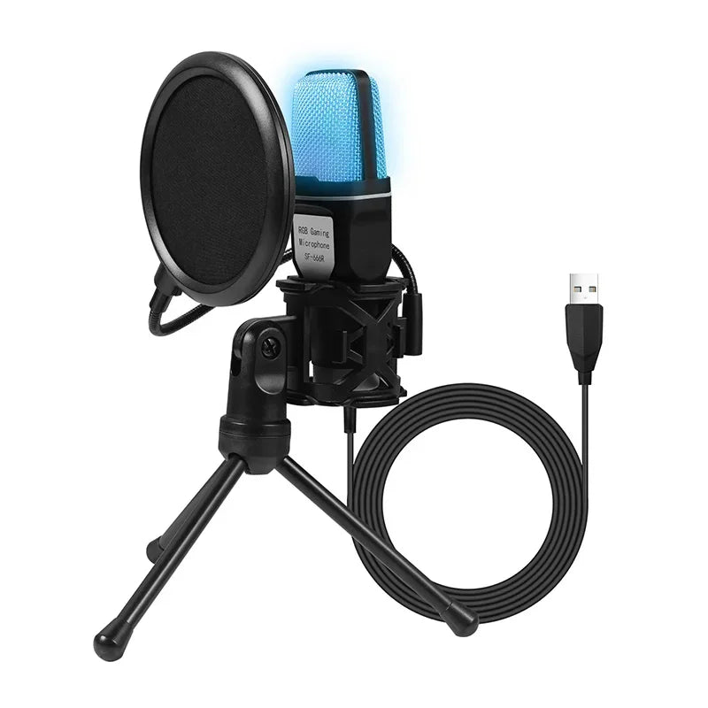 Micro USB RGB à Condensateur – Streaming, Gaming et Podcast