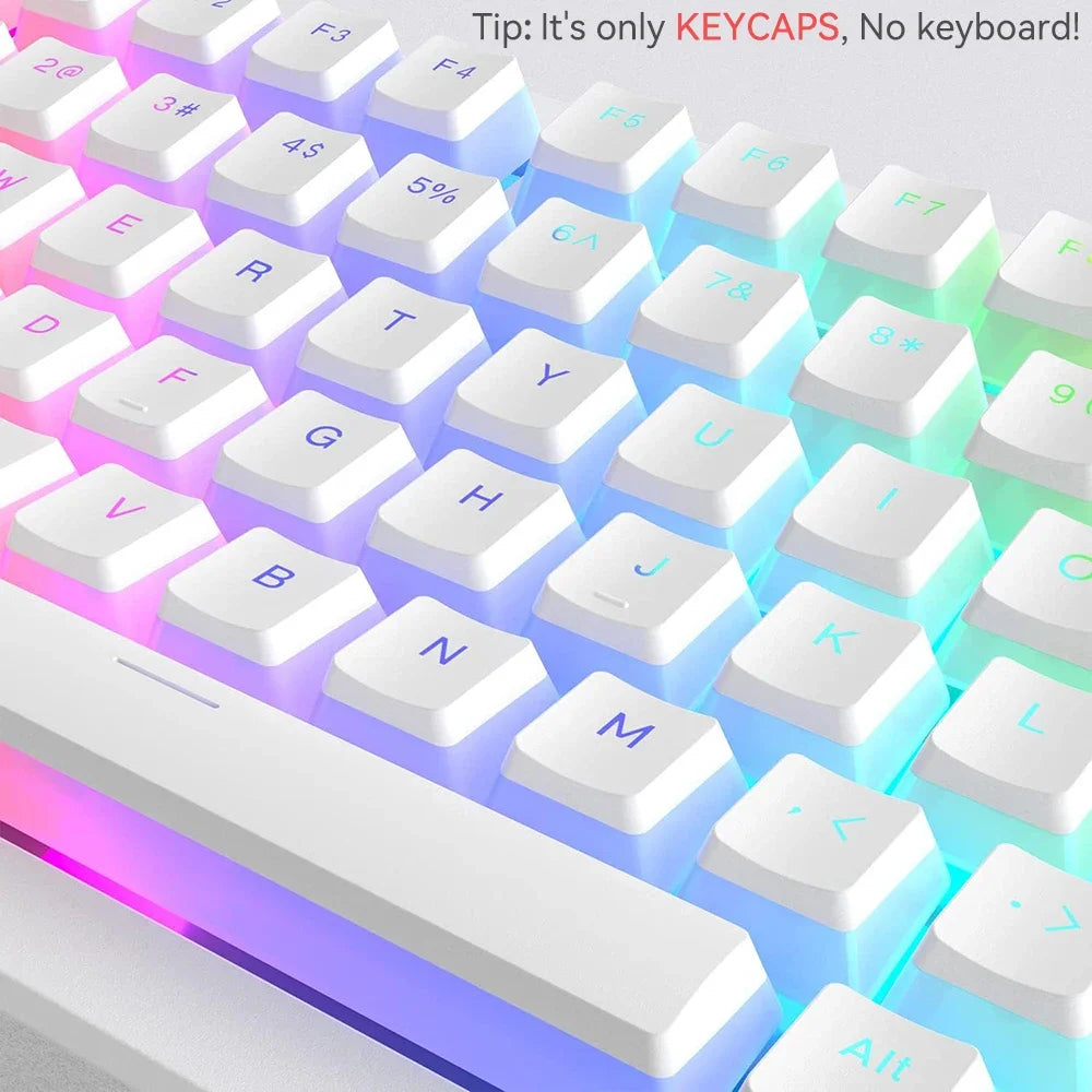 Keycaps Pudding PBT 129 Touches – Translucides, Profil OEM